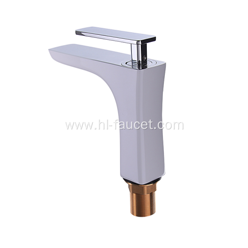 Modern Good quality white and chrome Brass Faucet